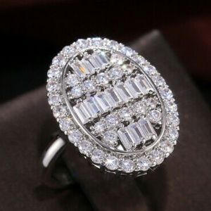 NWT 925 Silver White Sapphire Ring